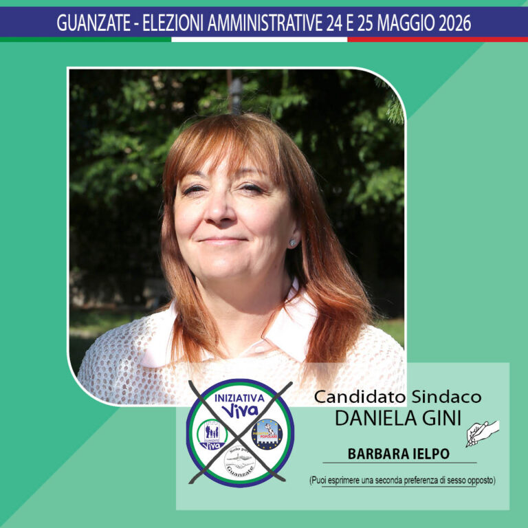 Home Barbara Ielpo | Iniziativa Viva - Guanzate (CO) | Elezioni Amministrative 24 e 25 Maggio 2026 | Candidato Sindaco Daniela GINI